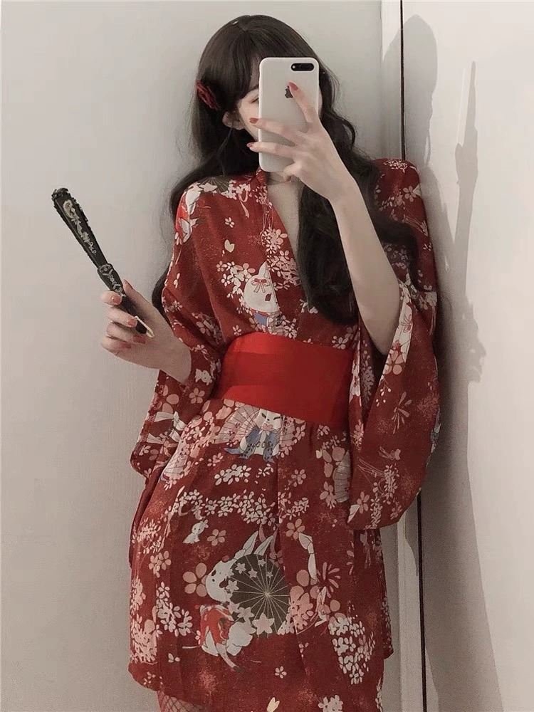 Seks japon kimono seksi pijama - Robe Silk Women incelemesi ve fiyatı
