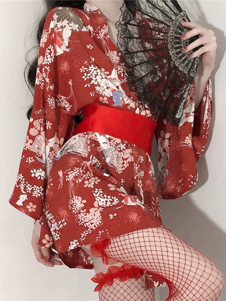 Seks japon kimono seksi pijama - Robe Silk Women incelemesi ve fiyatı